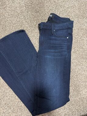 PAIGE Dark Wash Straight-Leg Jeans